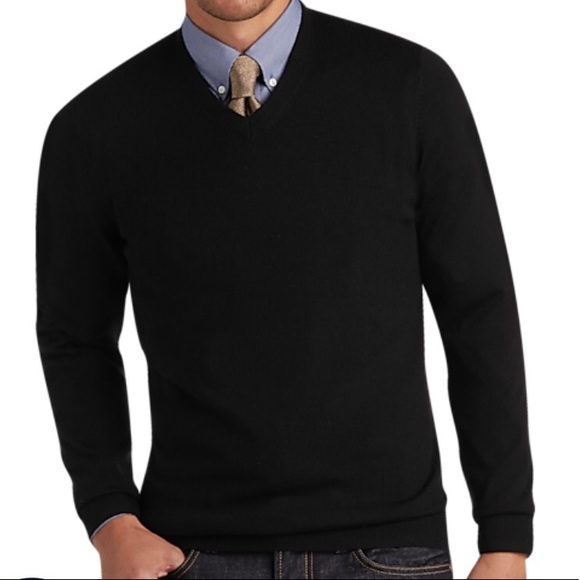 Joseph Abboud Men’s black merino wool sweater. NWT - Picture 2 of 3